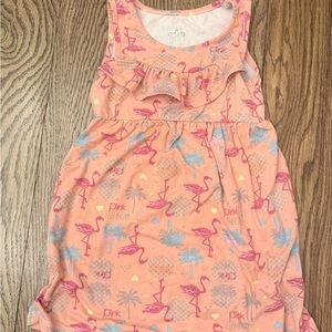 Adorable Flamingo Print Kids Dress